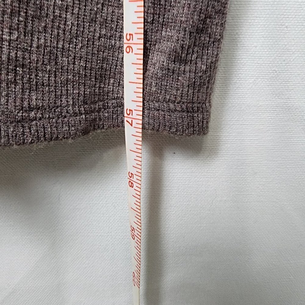 Heather Ribbed Full Button Up Bodycon Racerback Maxi‎ Dress S - Picture 5 of 5
